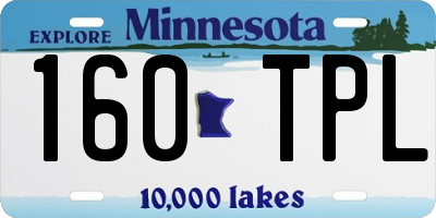 MN license plate 160TPL