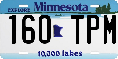 MN license plate 160TPM
