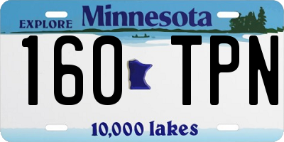 MN license plate 160TPN