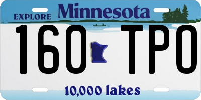 MN license plate 160TPO
