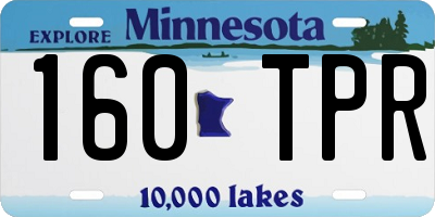 MN license plate 160TPR