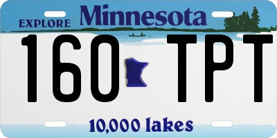 MN license plate 160TPT