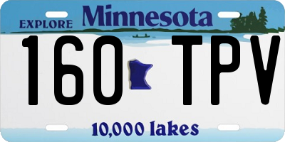 MN license plate 160TPV