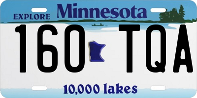 MN license plate 160TQA