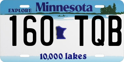 MN license plate 160TQB