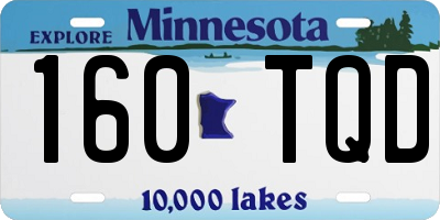 MN license plate 160TQD