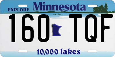 MN license plate 160TQF