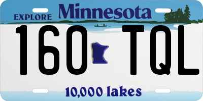 MN license plate 160TQL