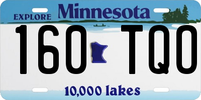 MN license plate 160TQO