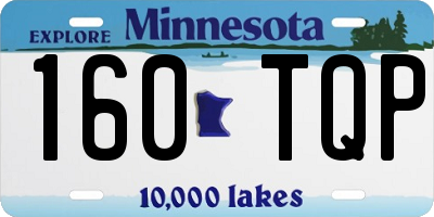 MN license plate 160TQP