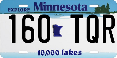 MN license plate 160TQR