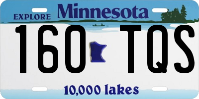 MN license plate 160TQS
