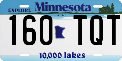 MN license plate 160TQT