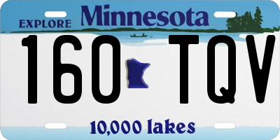 MN license plate 160TQV