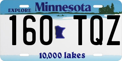 MN license plate 160TQZ