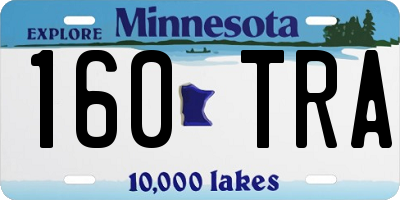 MN license plate 160TRA