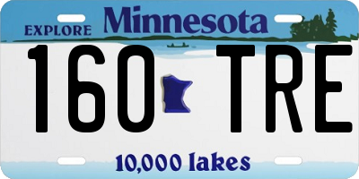 MN license plate 160TRE