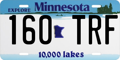 MN license plate 160TRF