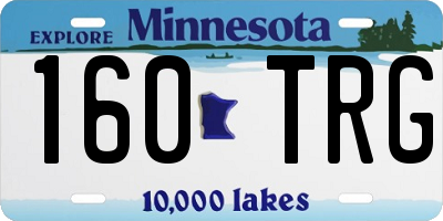 MN license plate 160TRG