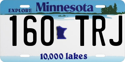 MN license plate 160TRJ