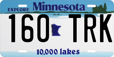 MN license plate 160TRK