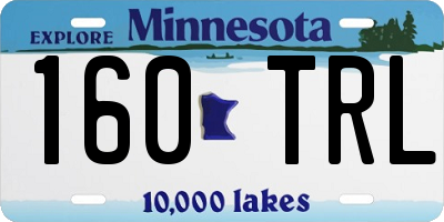 MN license plate 160TRL