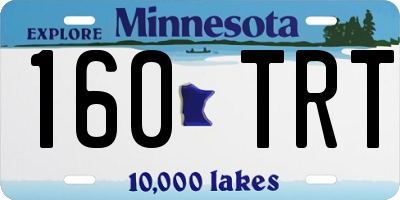 MN license plate 160TRT