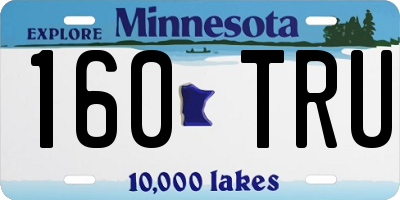 MN license plate 160TRU