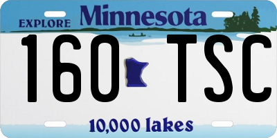 MN license plate 160TSC
