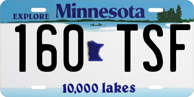 MN license plate 160TSF