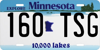 MN license plate 160TSG