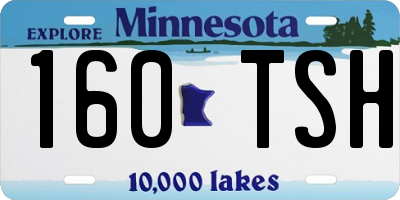 MN license plate 160TSH