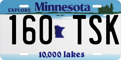 MN license plate 160TSK