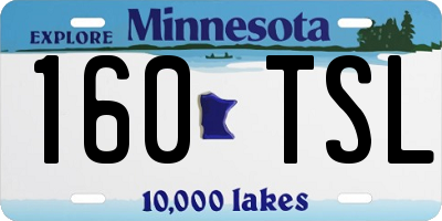 MN license plate 160TSL