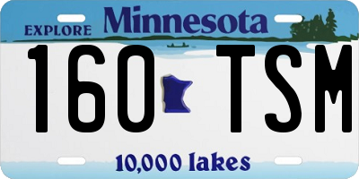 MN license plate 160TSM