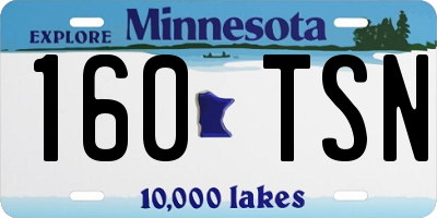 MN license plate 160TSN