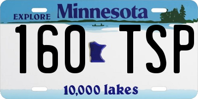 MN license plate 160TSP