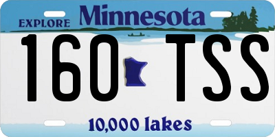 MN license plate 160TSS