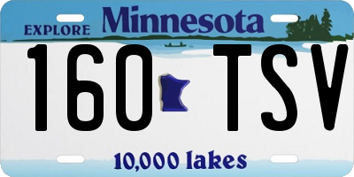 MN license plate 160TSV