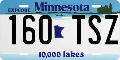 MN license plate 160TSZ