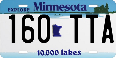 MN license plate 160TTA