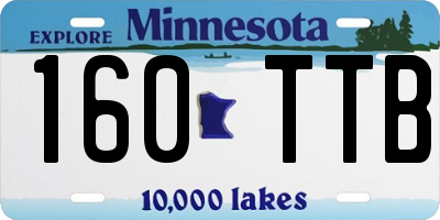 MN license plate 160TTB