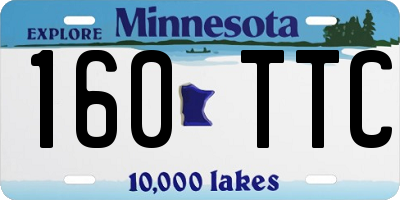 MN license plate 160TTC
