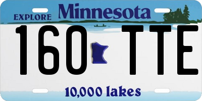 MN license plate 160TTE