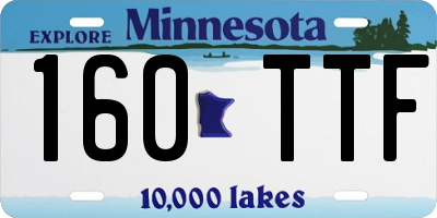 MN license plate 160TTF