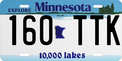 MN license plate 160TTK
