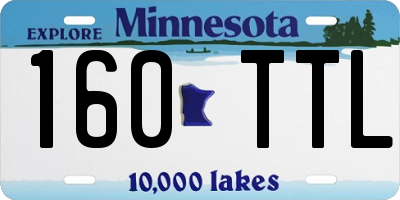 MN license plate 160TTL