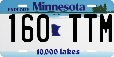 MN license plate 160TTM