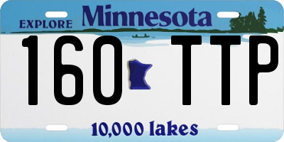 MN license plate 160TTP