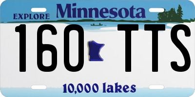 MN license plate 160TTS